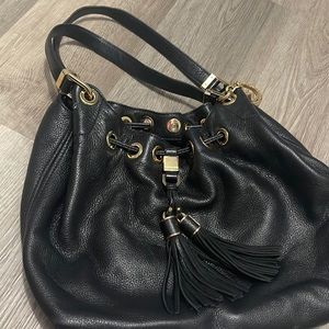Leather black MK bag